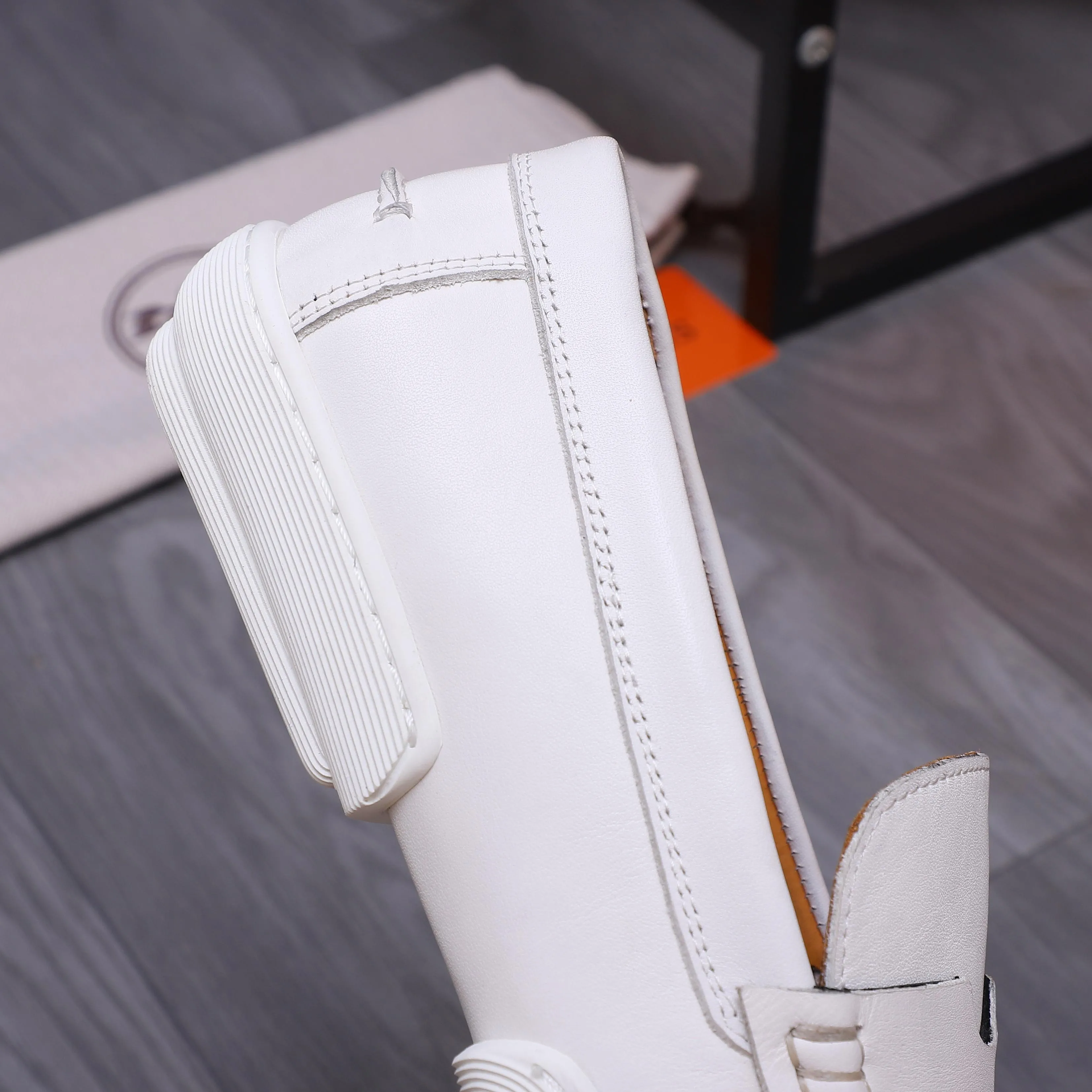 Men's shoes 💰500 Product trademark: HERMES "Hermes" casual slip-on leather shoes Regular size: 38-46 (45.46 custom-made, non-refundable) Product materials: Selected high-quality cowhide upper, cowhide lining, original outsole